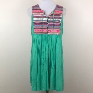 umgee Sleeveless Colorful Tunic/Short Dress